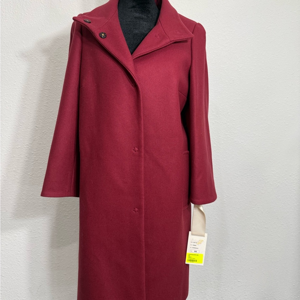 Annie P. Cap Roma Rich Burgundy Coat NWT